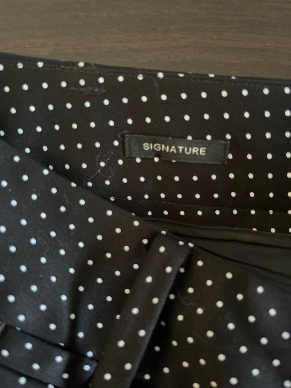 Talbots Womens Size 12 Signature Dress Pants Career Wear Black Polka Dots - Picture 4 of 5